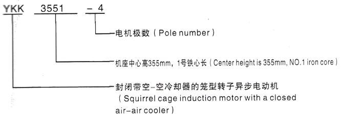 YKK系列(H355-1000)高压YKK4506-6三相异步电机西安泰富西玛电机型号说明